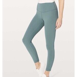 Lululemon Wunder Under HR 7/8 Tight Leggings 25" Size 4 Mint Green